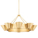 Hudson Valley - 5638-VGL - Eight Light Chandelier - Reeve - Vintage Gold Leaf