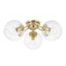 Hudson Valley - 8025-AGB - Three Light Semi Flush Mount - Abbott - Aged Brass