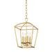 Hudson Valley - 8311-GL - Four Light Pendant - Bryant - Gold Leaf