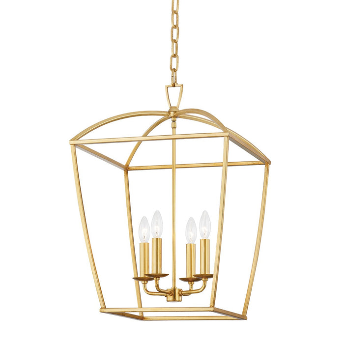 Hudson Valley - 8317-GL - Four Light Pendant - Bryant - Gold Leaf