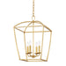 Hudson Valley - 8317-GL - Four Light Pendant - Bryant - Gold Leaf