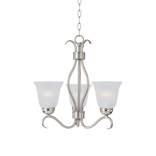 Maxim - 10123FTSN - Three Light Chandelier - Basix - Satin Nickel