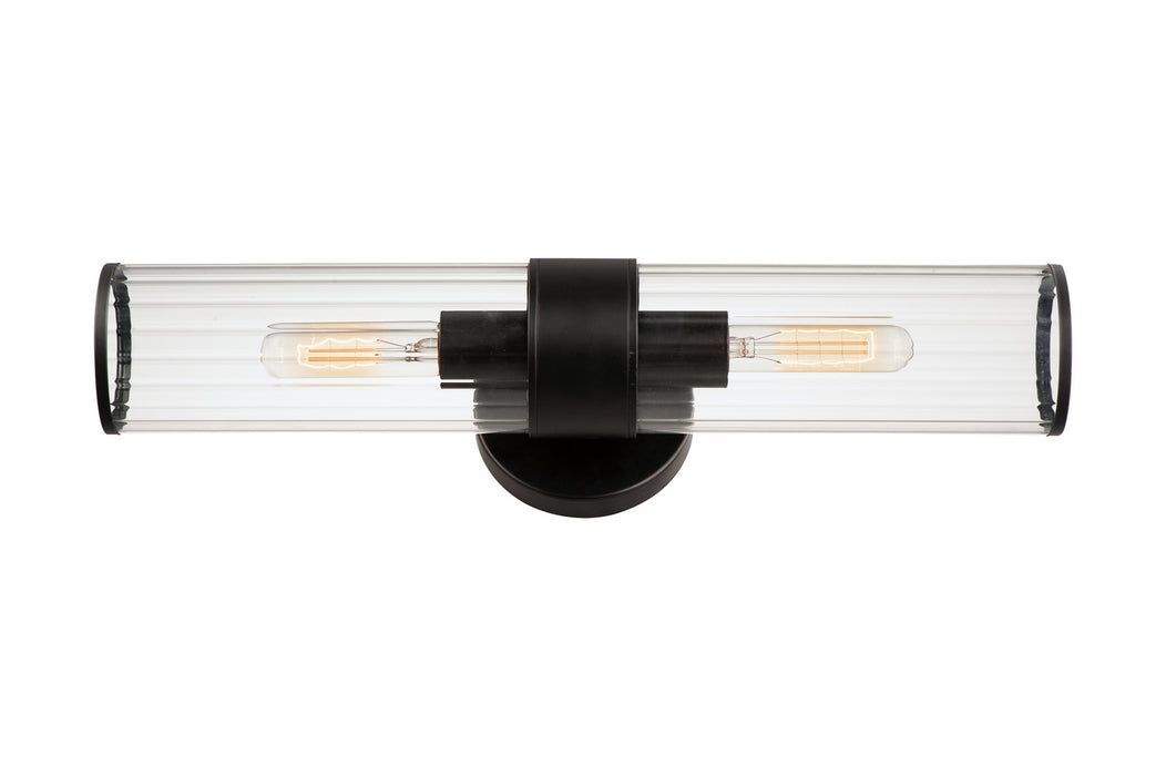 Maxim - 11472CRBK - Two Light Wall Sconce - Crosby - Black