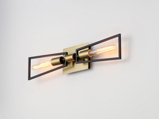 Maxim - 11652BKSBR - Two Light Wall Sconce - Wings - Black / Satin Brass