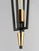 Maxim - 11653BKSBR - One Light Pendant - Wings - Black / Satin Brass