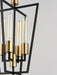 Maxim - 11654BKSBR - Four Light Pendant - Wings - Black / Satin Brass