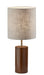 Adesso Home - 1507-15 - Table Lamp - Dean - Walnut Poplar Wood W. Antique Brass Accent