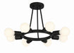 Crystorama - 9043-BK - Eight Light Semi Flush Mount - Dakota - Black