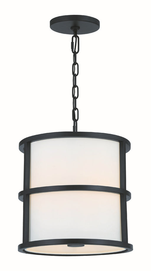 Crystorama - 9593-MK - Three Light Pendant - Hulton - Matte Black