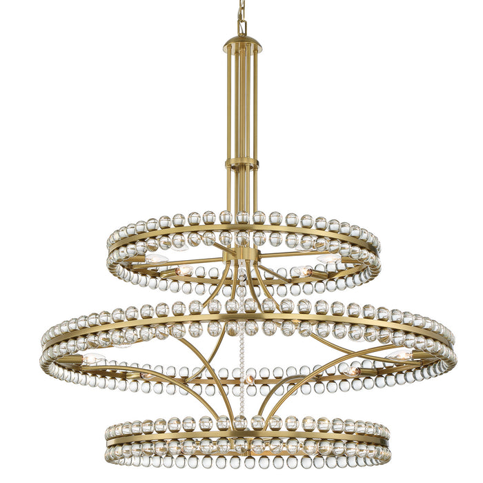 Crystorama - CLO-8000-AG - 24 Light Chandelier - Clover - Aged Brass