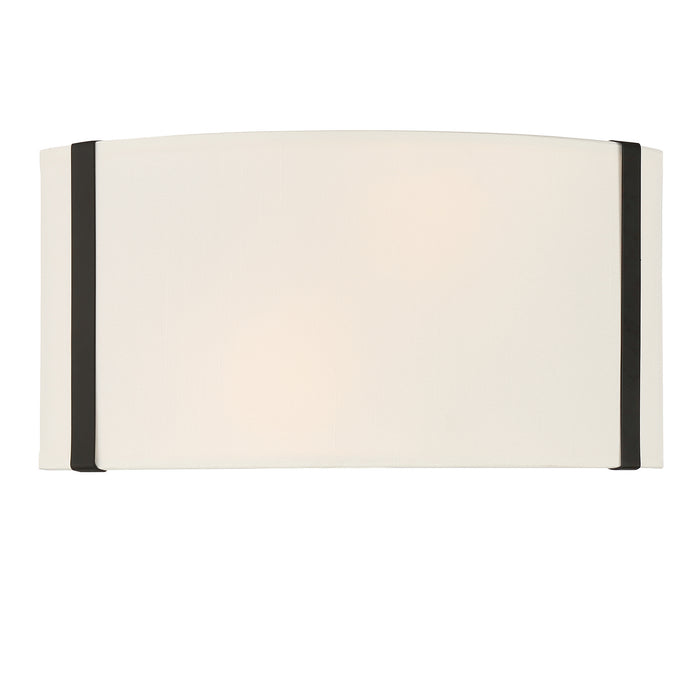 Crystorama - FUL-902-BK - Two Light Wall Sconce - Fulton - Black