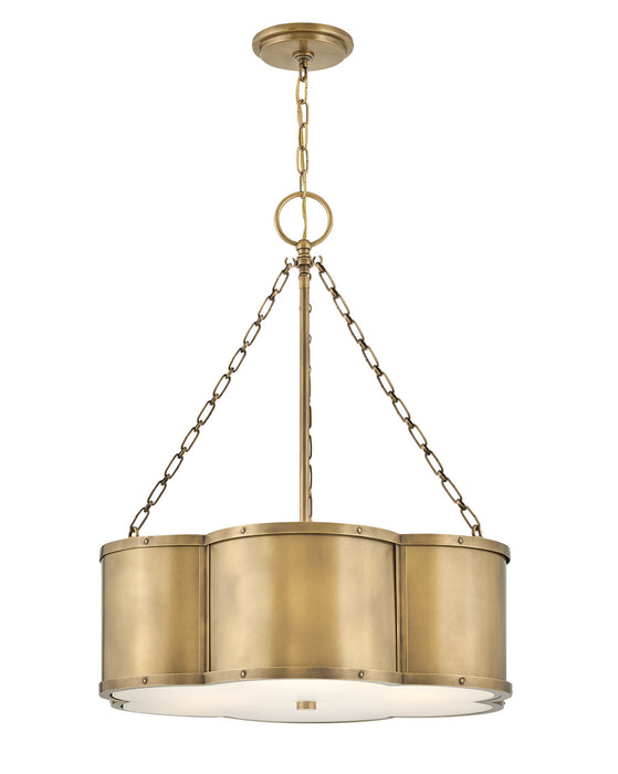 Hinkley - 4446HB - LED Pendant - Chance - Heritage Brass