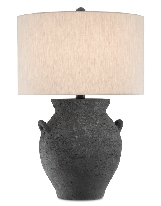 Currey and Company - 6000-0537 - One Light Table Lamp - Anza - Black Ash/Satin Black