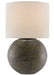 Currey and Company - 6000-0633 - One Light Table Lamp - Brigands - Antique Gold/Black/Whitewash