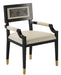 Currey and Company - 7000-0322 - Chair - Barry Goralnick - Caviar Black/Brushed Brass/Milk