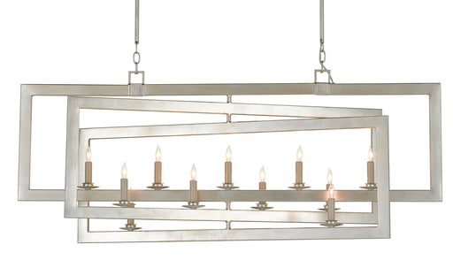 Currey and Company - 9000-0634 - 11 Light Chandelier - Middleton - Contemporary Silver Leaf