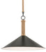 Currey and Company - 9000-0639 - One Light Pendant - Ocracoke - Sugar White/Blacksmith/Natural Rope