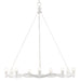 Currey and Company - 9000-0730 - Nine Light Chandelier - Serpentina - Gesso White