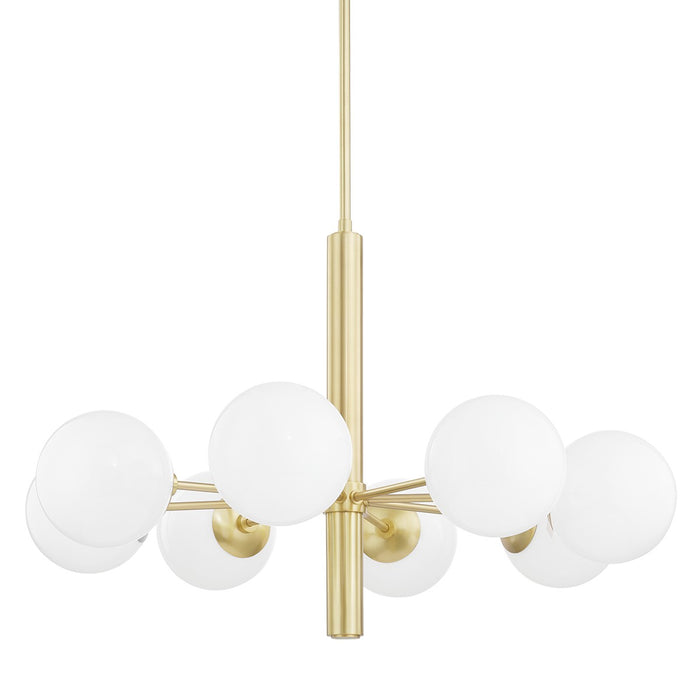 Mitzi - H105808-AGB - Eight Light Chandelier - Stella - Aged Brass