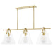 Mitzi - H162903-AGB - Three Light Linear - Karin - Aged Brass