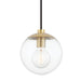 Mitzi - H503701-AGB - One Light Pendant - Meadow - Aged Brass