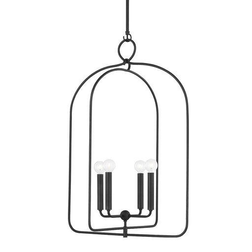 Mitzi - H512701L-AI - Four Light Pendant - Mallory - Aged Iron