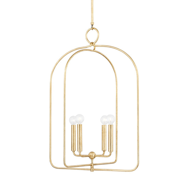 Mitzi - H512701L-GL - Four Light Pendant - Mallory - Gold Leaf