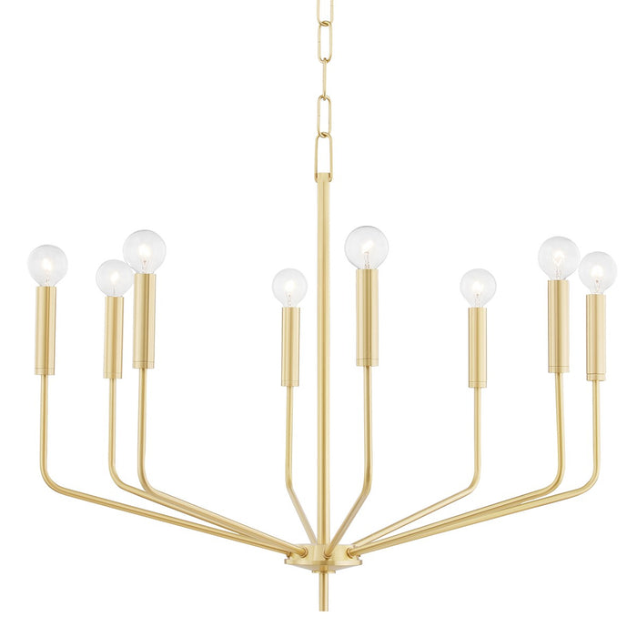 Mitzi - H516808-AGB - Eight Light Chandelier - Bailey - Aged Brass