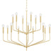 Mitzi - H516815-AGB - 15 Light Chandelier - Bailey - Aged Brass