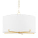 Mitzi - H519805-AGB - Five Light Chandelier - Darlene - Aged Brass