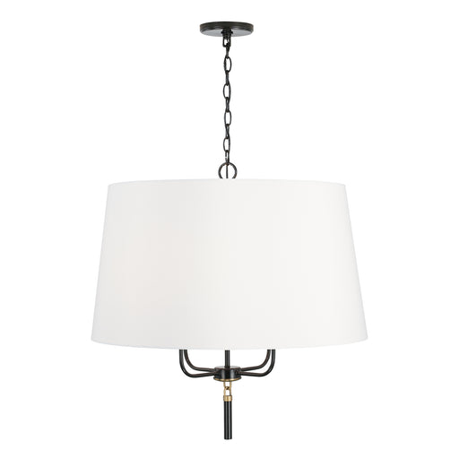 Capital Lighting - 341941YA - Four Light Pendant - Beckham - Glossy Black and Aged Brass