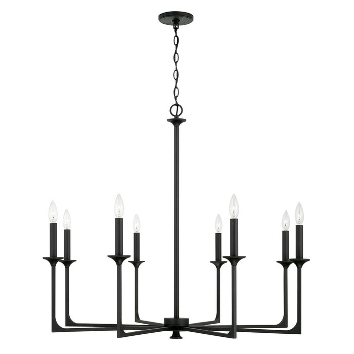 Capital Lighting - 437381BI - Eight Light Chandelier - Clint - Black Iron