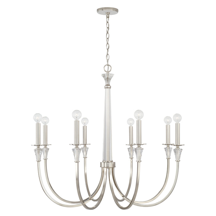 Capital Lighting - 441881PN - Eight Light Chandelier - Laurent - Polished Nickel