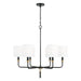 Capital Lighting - 441961YA-702 - Six Light Chandelier - Beckham - Glossy Black and Aged Brass