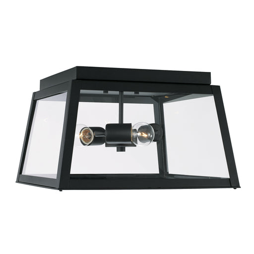 Capital Lighting - 943736BK - Three Light Outdoor Flush Mount - Leighton - Black