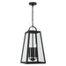 Capital Lighting - 943744BK - Four Light Outdoor Hanging Lantern - Leighton - Black