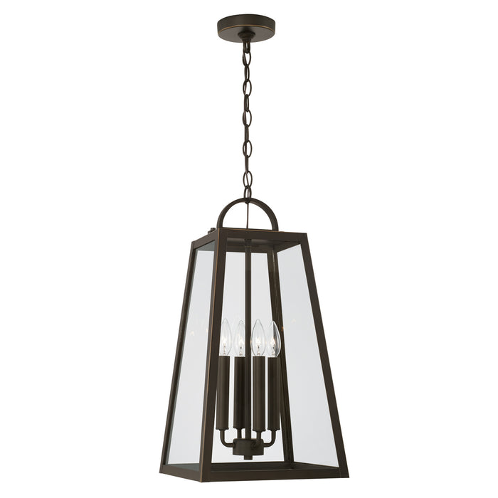 Capital Lighting - 943744OZ - Four Light Outdoor Hanging Lantern - Leighton - Oiled Bronze