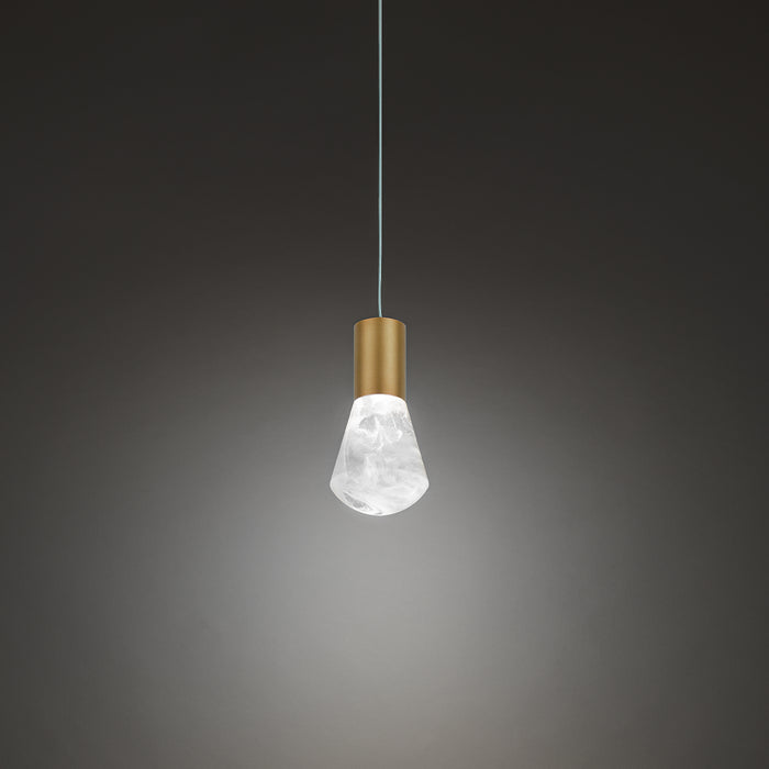 Modern Forms - PD-40106-AB - LED Mini Pendant - Plum - Aged Brass