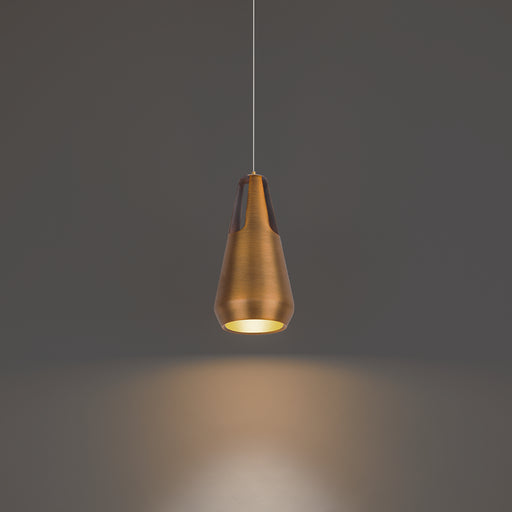 Modern Forms - PD-66110-AB - LED Mini Pendant - Ingot - Aged Brass