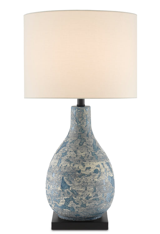 Currey and Company - 6000-0674 - One Light Table Lamp - Ostracon - Vintage Blue