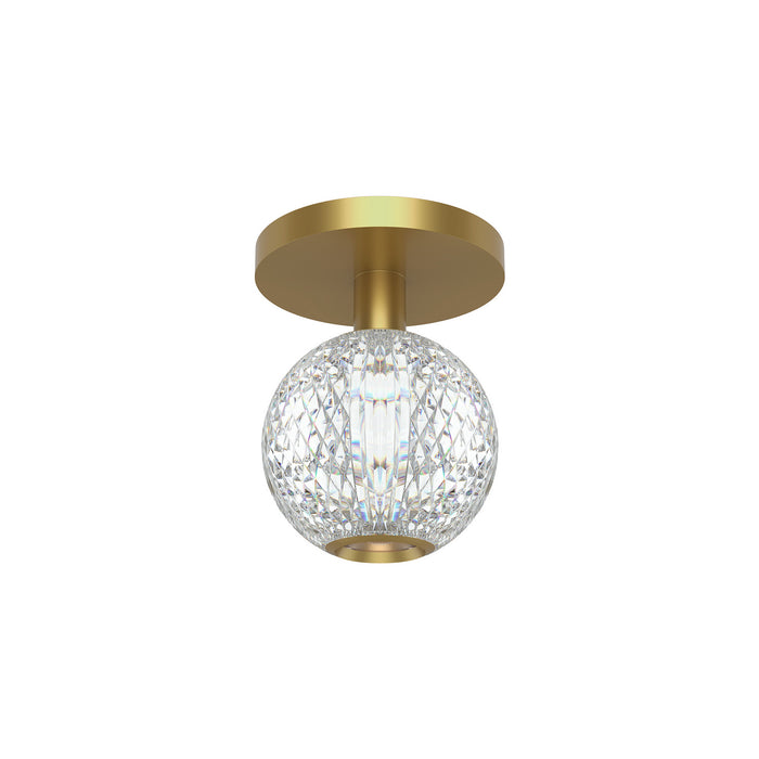 Alora - FM321201NB - LED Flush Mount - Marni - Natural Brass