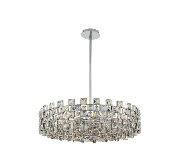 Allegri - 036656-010-FR001 - Nine Light Pendant - Piazze - Polished Chrome