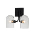 Kalco - 514022MB - Two Light Wall Sconce - Cupola - Matte Black