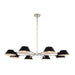 Kalco - 514173BPN - Eight Light Chandelier - Bruno - Matte Black w/ Polished Nickel