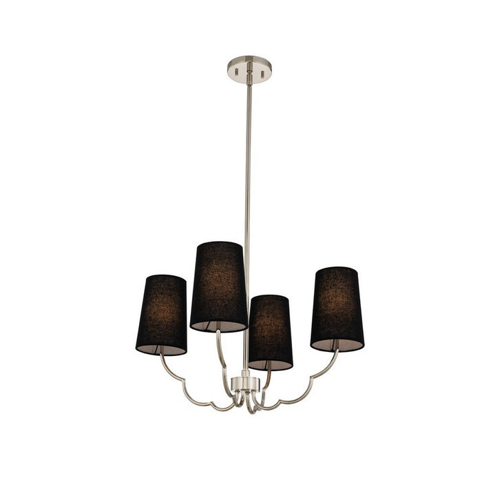 Kalco - 514371PN - Four Light Chandelier - Sophia - Polished Nickel