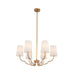 Kalco - 514372NB - Six Light Chandelier - Sophia - New Brass