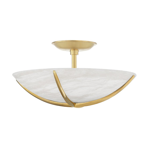 Hudson Valley - 3516-AGB - Four Light Semi Flush Mount - Wheatley - Aged Brass