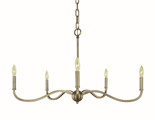 Framburg - 5643 SP - Five Light Chandelier - Heidelberg - Satin Pewter