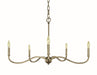 Framburg - 5643 SP - Five Light Chandelier - Heidelberg - Satin Pewter