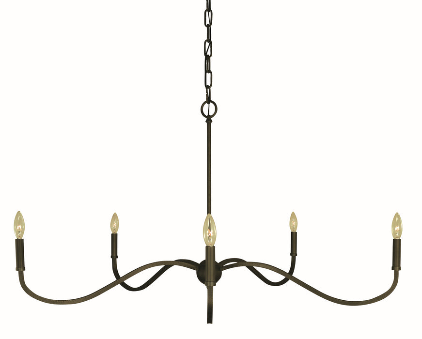 Framburg - 5647 IRON - Five Light Chandelier - Heidelberg - Iron